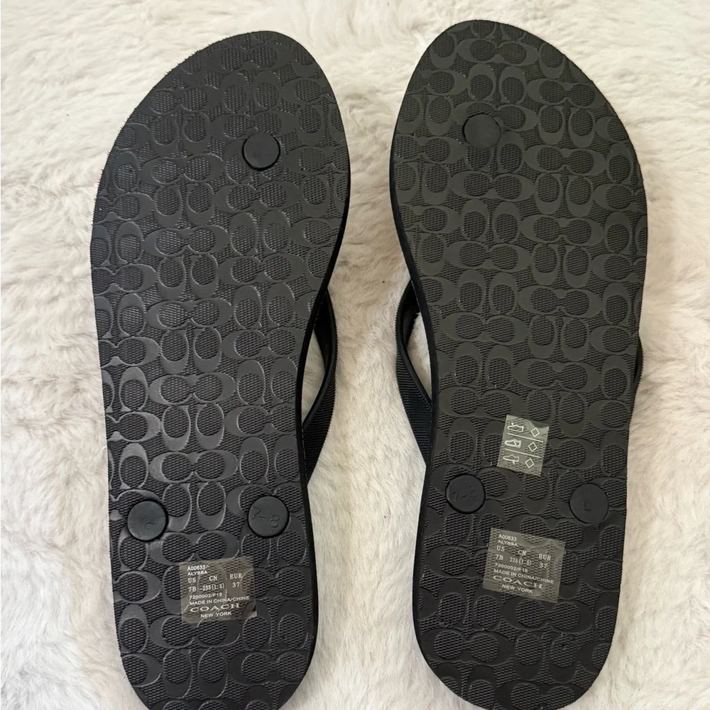 Coach Leopard Print Flip Flops - Picture 3 of 6